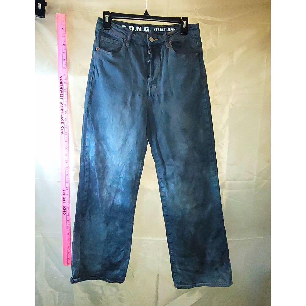 S.O.N.G. Women's Straight Leg Blue Denim Jeans Size 7 28x29 Cotton/Spandex